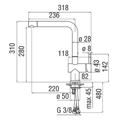 Nobili Live Designer Tap Main Pressure